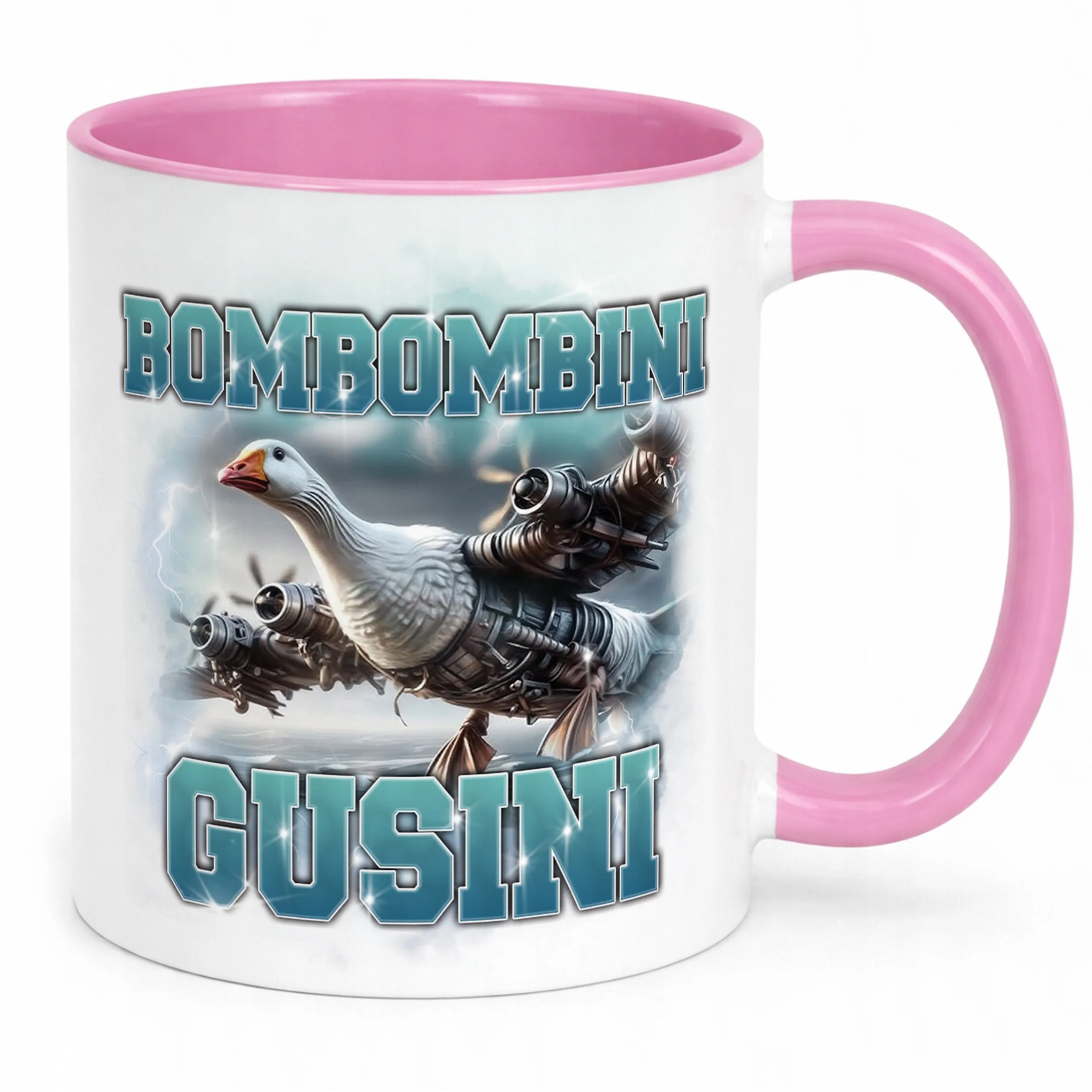 Kubek Różowy BRAINROT Bombombini Gusini Memy Zabawny TikTok Viral
