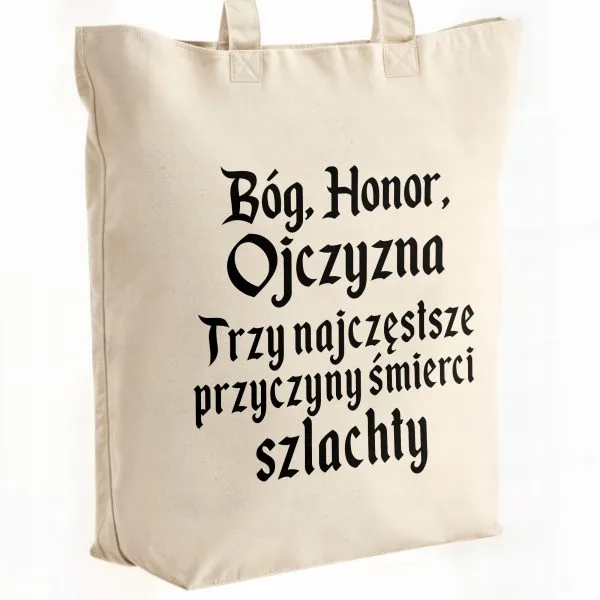 Torba bawełniana premium na zakupy 1670 Bóg Honor Ojczyzna