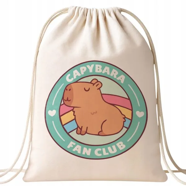 Plecak bawełniany Kapibara Capybara Zwierzak Prezent