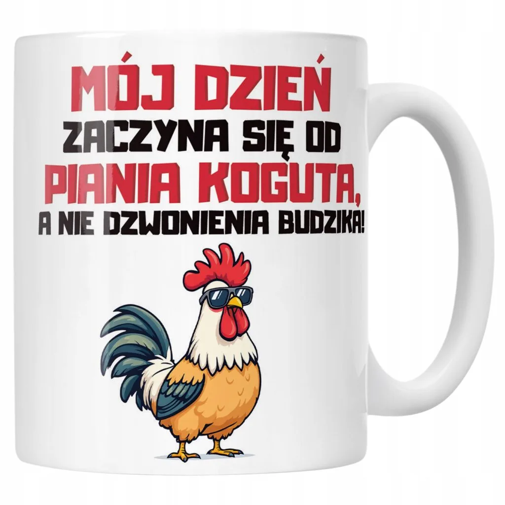 Kubek ceramiczny Rolnik Dla Rolnika Kogut Zabawny Prezent Upominek