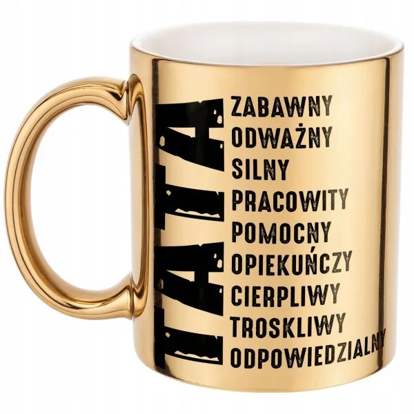 Złoty Kubek Dzień Ojca Dla Taty TATA Prezent Upominek