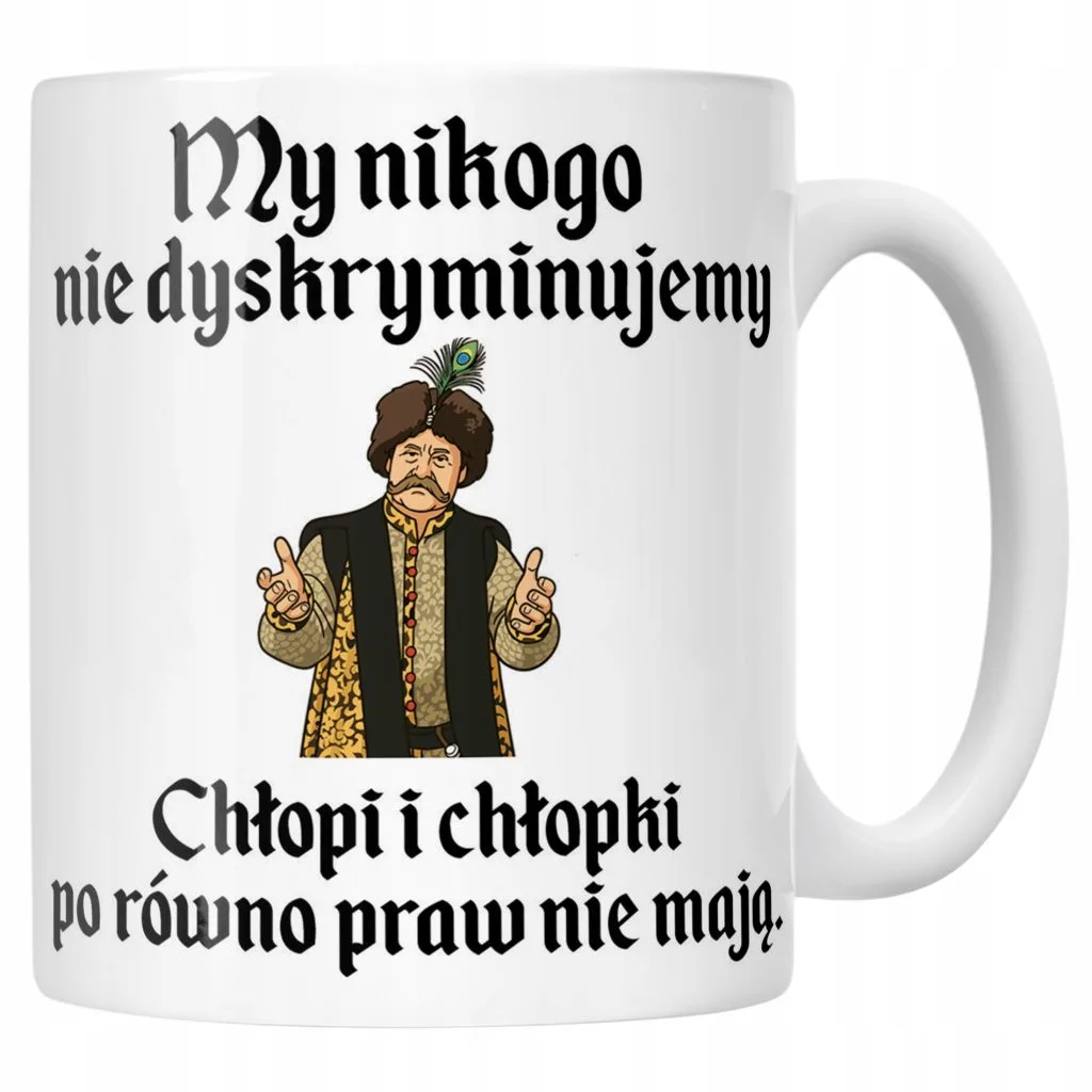 Kubek ceramiczny 1670 My Nikogo Nie Dyskryminujemy Jan Paweł Prezent