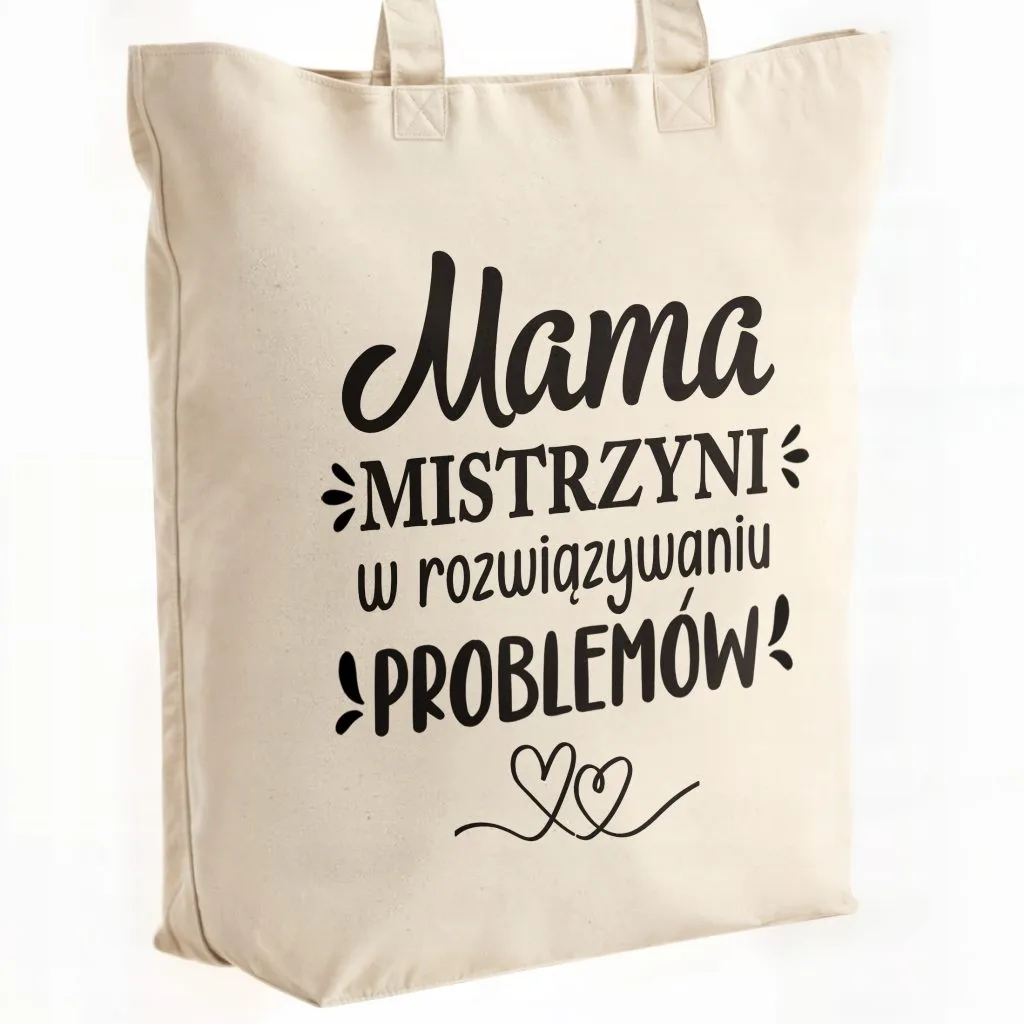 Torba bawełniana premium na zakupy Dzień Matki Prezent Mama Mistrzyni