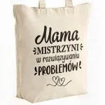 Torba bawełniana premium na zakupy Dzień Matki Prezent Mama Mistrzyni
