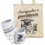 Zestaw kubek + torba Nauczycielka z Powołania Dzień Nauczyciela Prezent