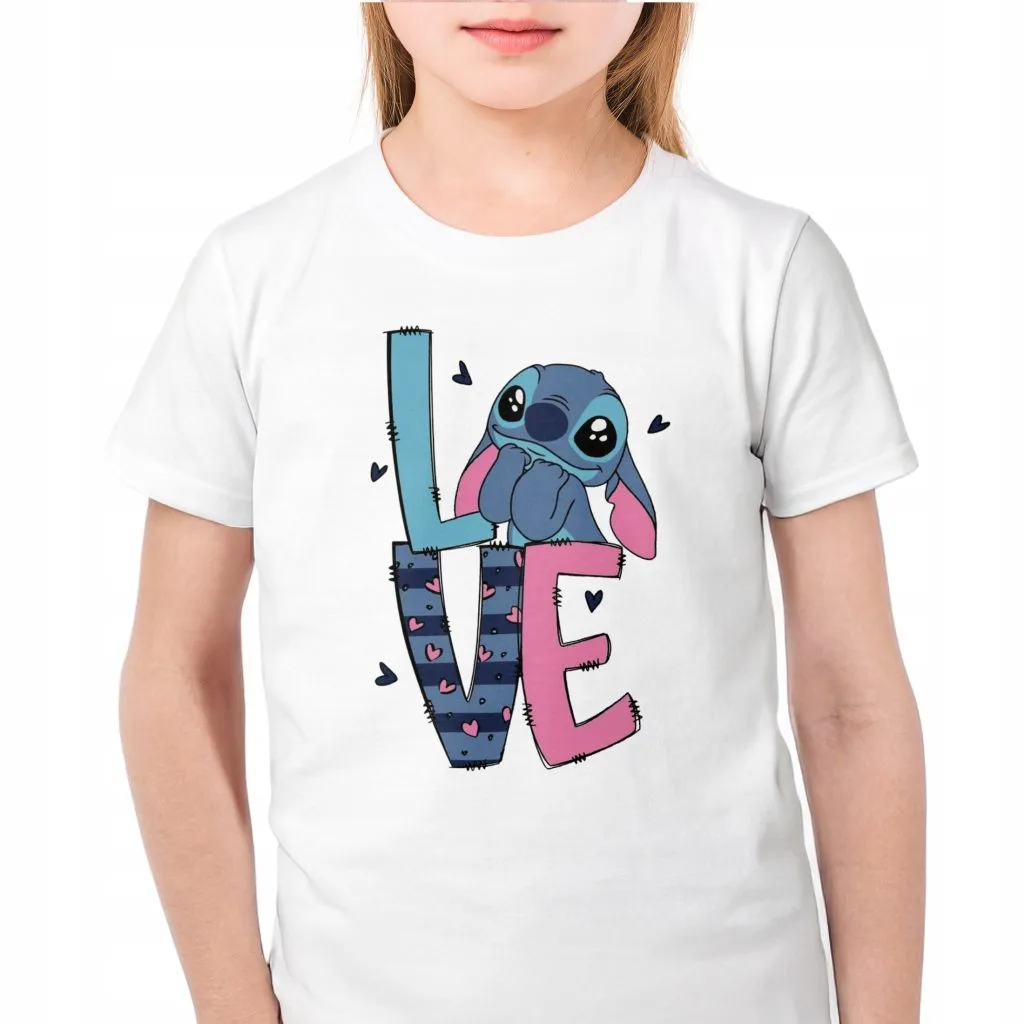 Koszulka biała dziecięca Stitch Lilo i Stich Dla Fanów