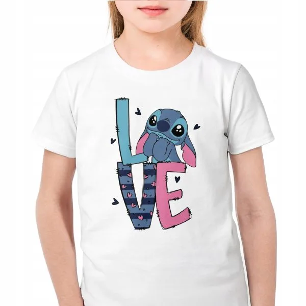 Koszulka biała dziecięca Stitch Lilo i Stich Dla Fanów