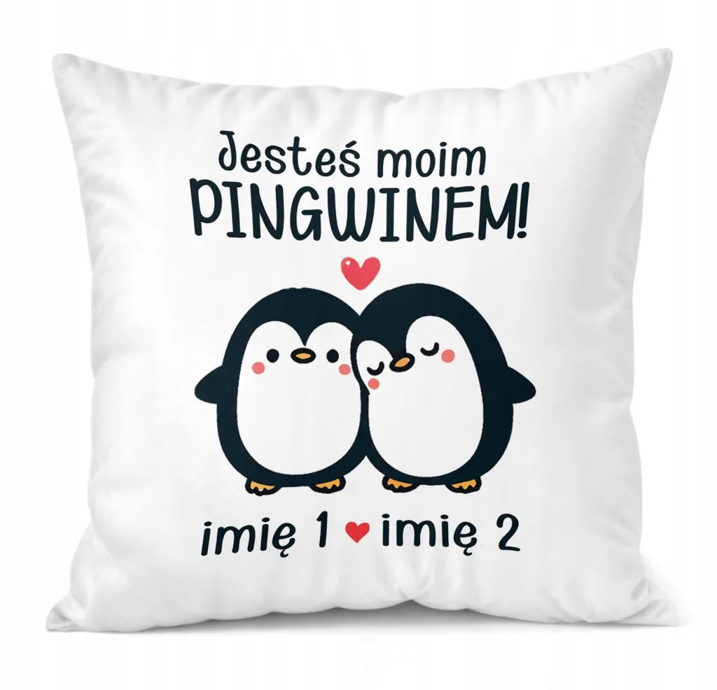 Poduszka 38x38cm Personalizowana Z okazji Walentynek Z imionami Prezent
