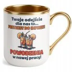 Kubek Premium Złoty Pożeganie Odejście z Pracy Prezent Upominek