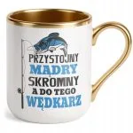 Kubek Premium Złoty Dla Wędkarza Wędkowanie Ryby Zabawny Prezent