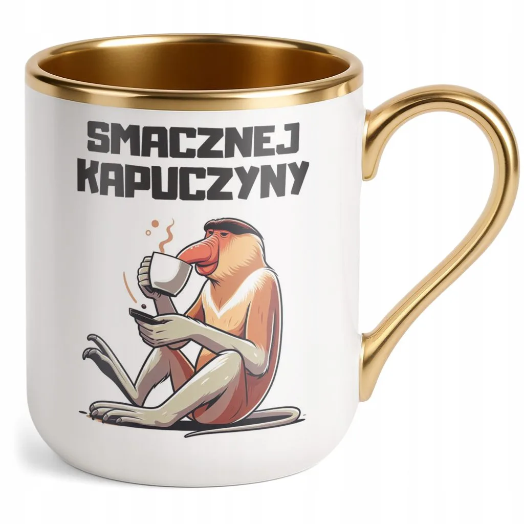 Kubek Premium Złoty Janusz Nosacz Kawa Zabawny Prezent