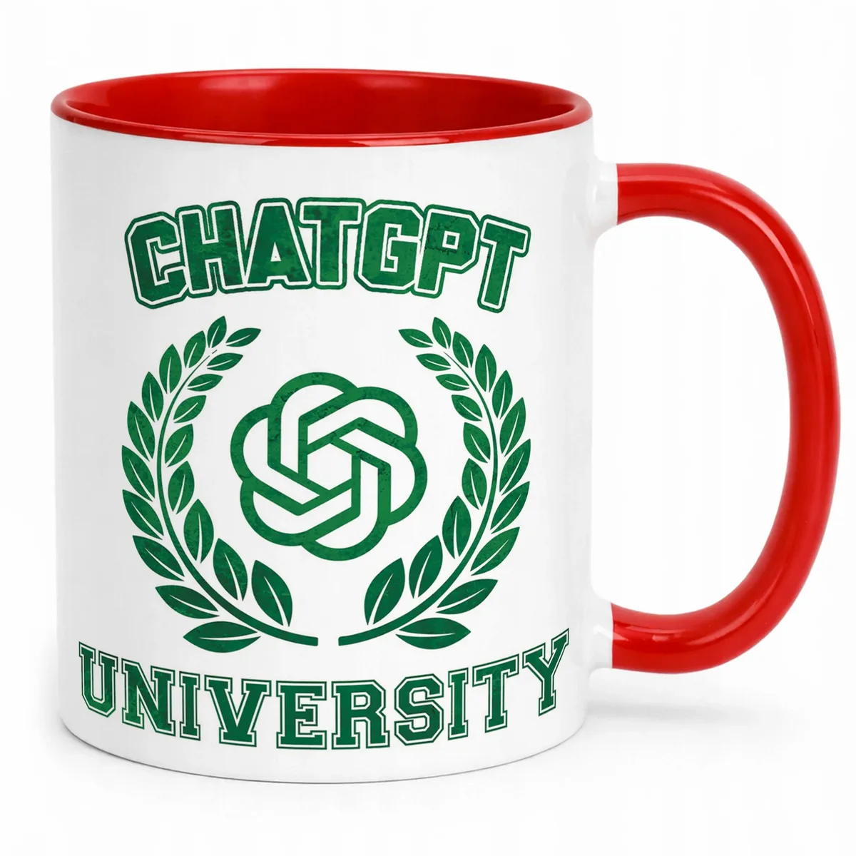 Kubek Czerwony ChatGPT University Zabawny Prezent Upominek