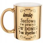 Złote Kubek prezent Personalizowany Dzień Kobiet Szefowa Prezent