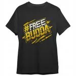 Koszulka damska czarna #FreeBudda Free Budda Uwolnić Budde