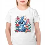 Koszulka biała dziecięca Stitch Lilo i Stich Dla Fanów Bajki