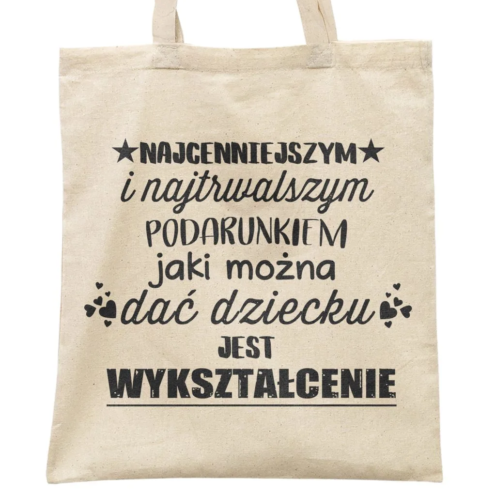 Torba bawełniana Dzień Nauczyciela Dla Nauczyciela Nauczycielki Prezent