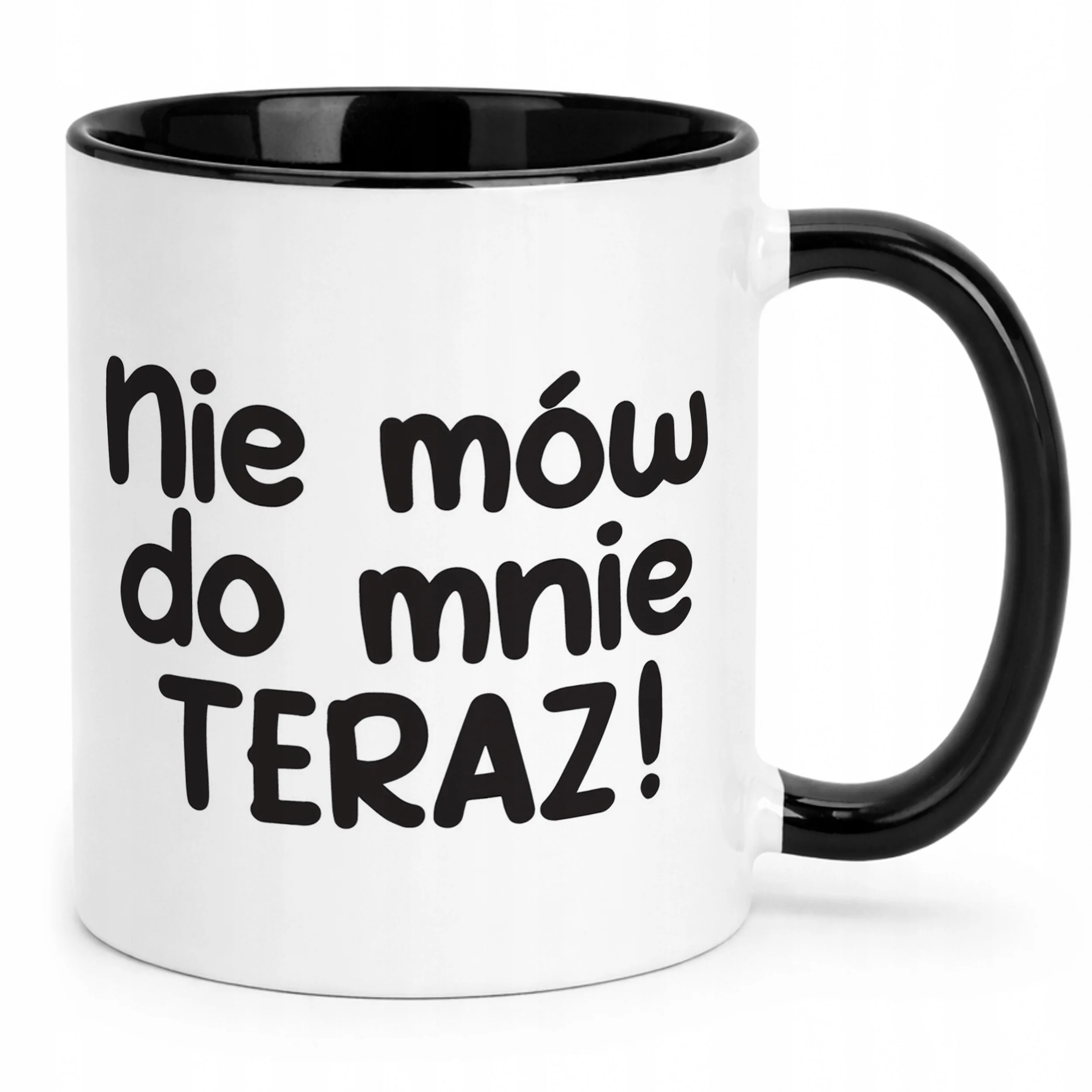 Kubek Czarny Nie Mów Do Mnie Teraz Śmieszny Zabawny Prezent