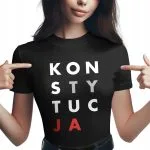 Koszulka męska czarna KONSTYTUCJA