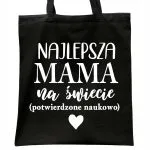 Torba bawełniana czarna na zakupy Dzień Matki Dla Mamy Prezent
