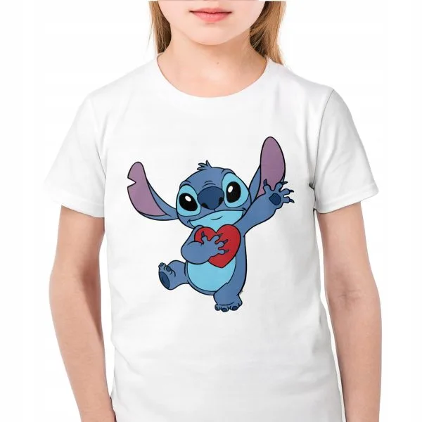 Koszulka biała dziecięca Stitch Lilo i Stich Dla Fanów