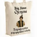 Torba bawełniana premium na zakupy 1670 Bóg Honor Ojczyzna