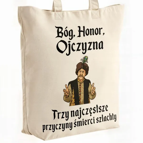 Torba bawełniana premium na zakupy 1670 Bóg Honor Ojczyzna