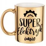 Złoty Kubek Personalizowany Super Elektryk Prezent Upominek
