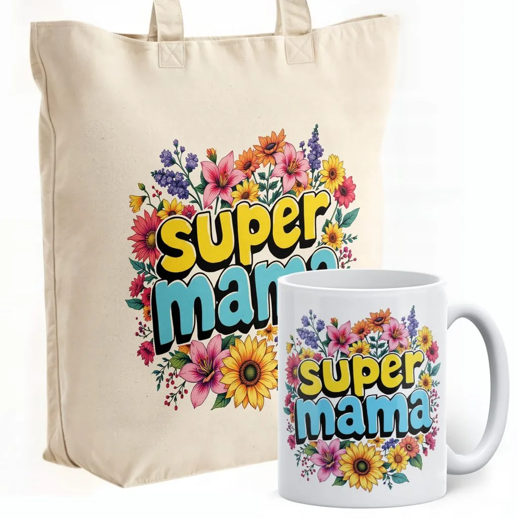 Zestaw Kubek + Torba Premium Dzień Matki Dla Mamy Prezent Upominek