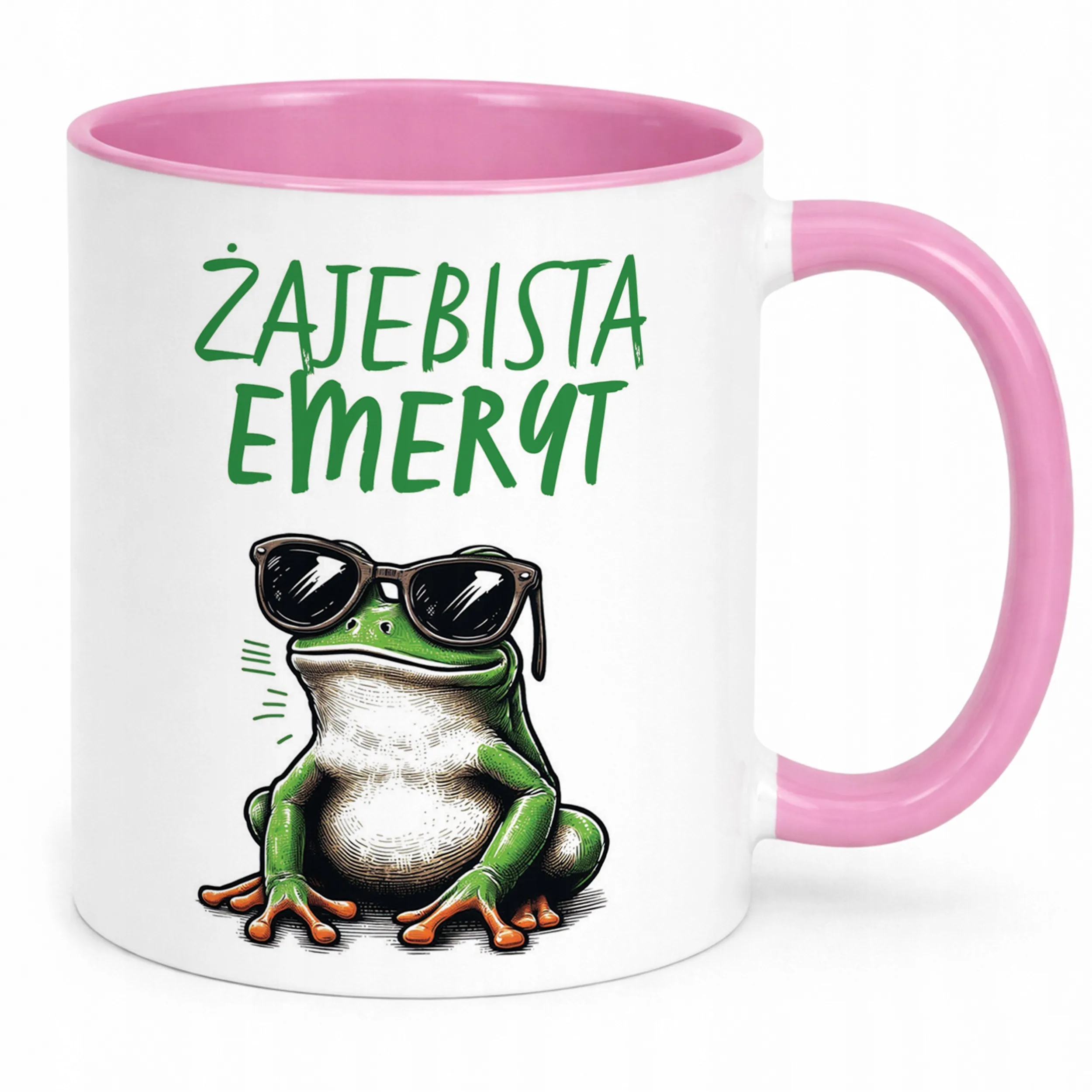 Kubek Różowy Z okazji Emerytury Dla Emeryta Prezent Upominek