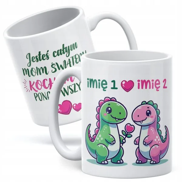Kubek ceramiczny Personalizowany Walentynki Z imionami Dla Pary Prezent