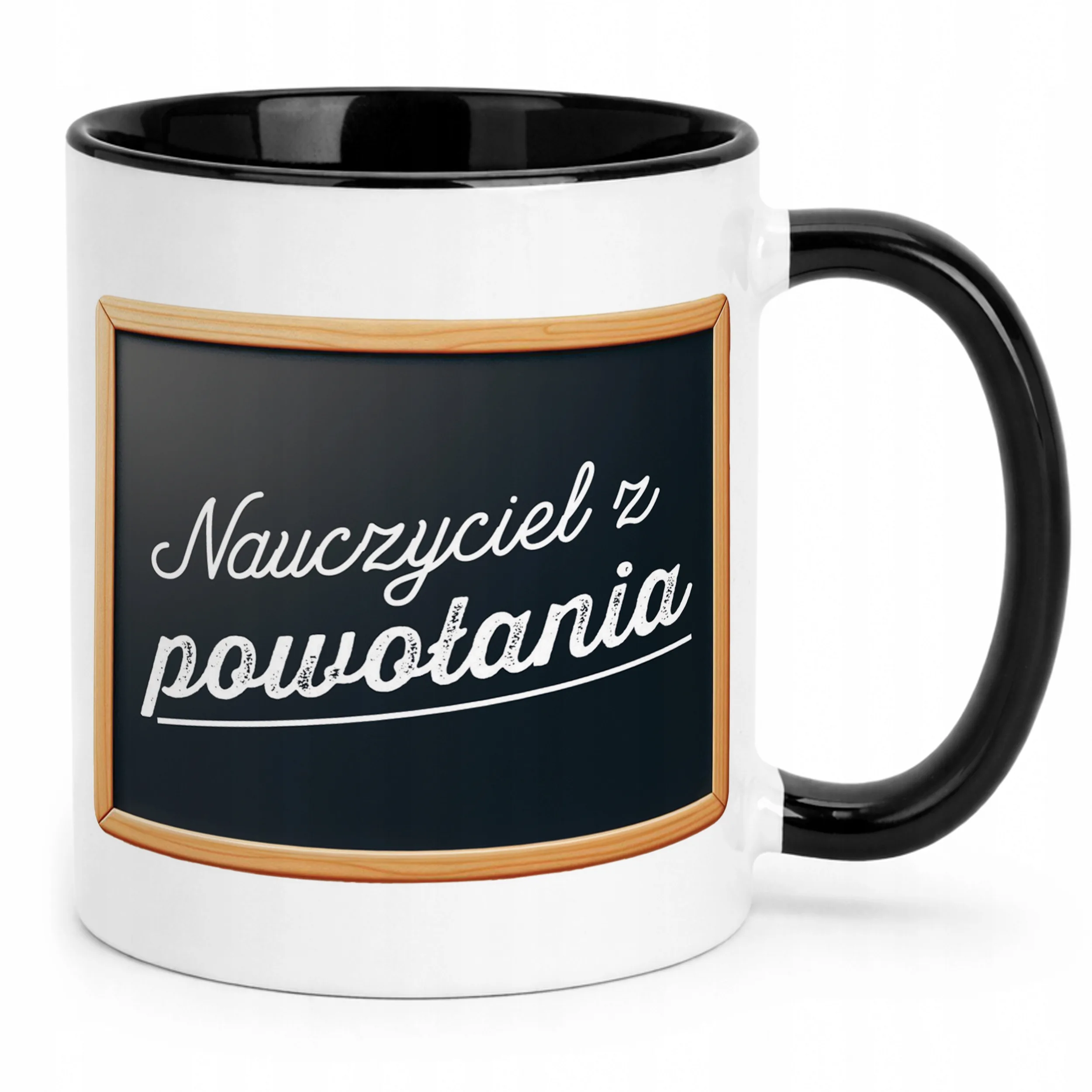 Kubek Czarny Najlepszy Nauczyciel Dzień Nauczyciela Prezent
