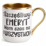 Kubek Premium Złoty Z okazji Emerytury Dla Emeryta Prezent
