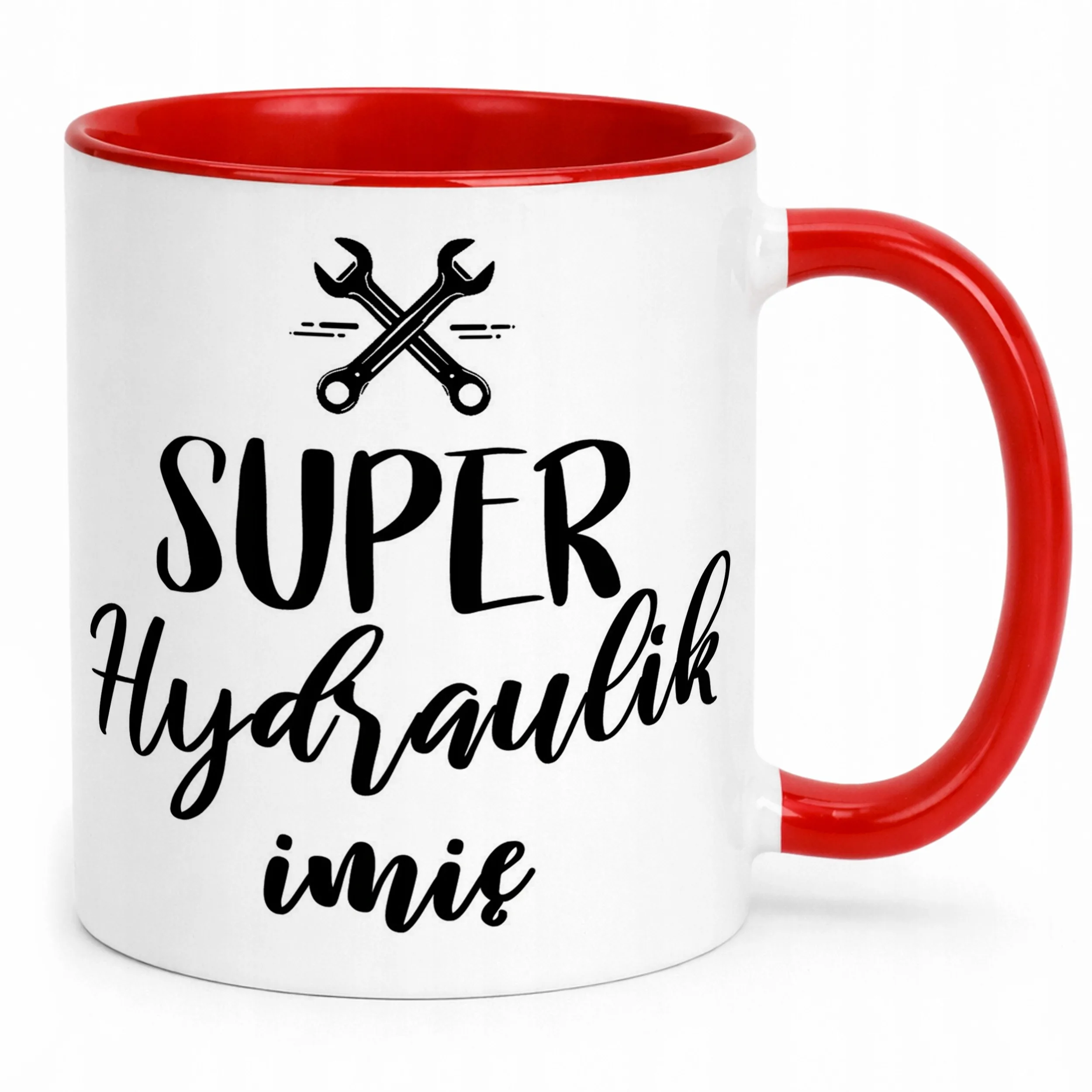 Kubek Czerwony Personalizowany Super Hydraulik Prezent Upominek