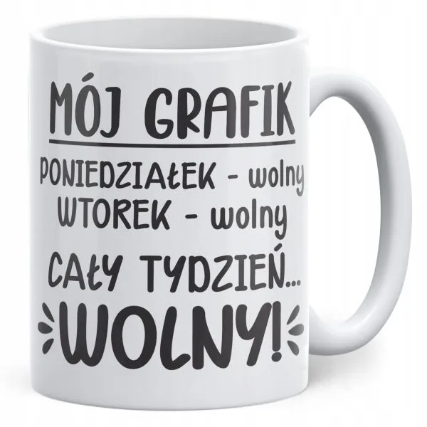 Kubek ceramiczny z okazji Emerytury Dla Emeryta Emerytki Prezent Upominek