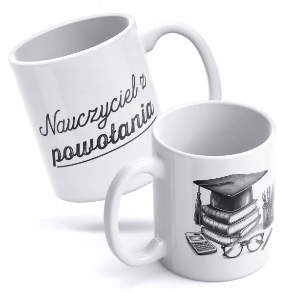 Kubek ceramiczny 330 ml Dzień Nauczyciela Nauczyciel z powołania Prezent