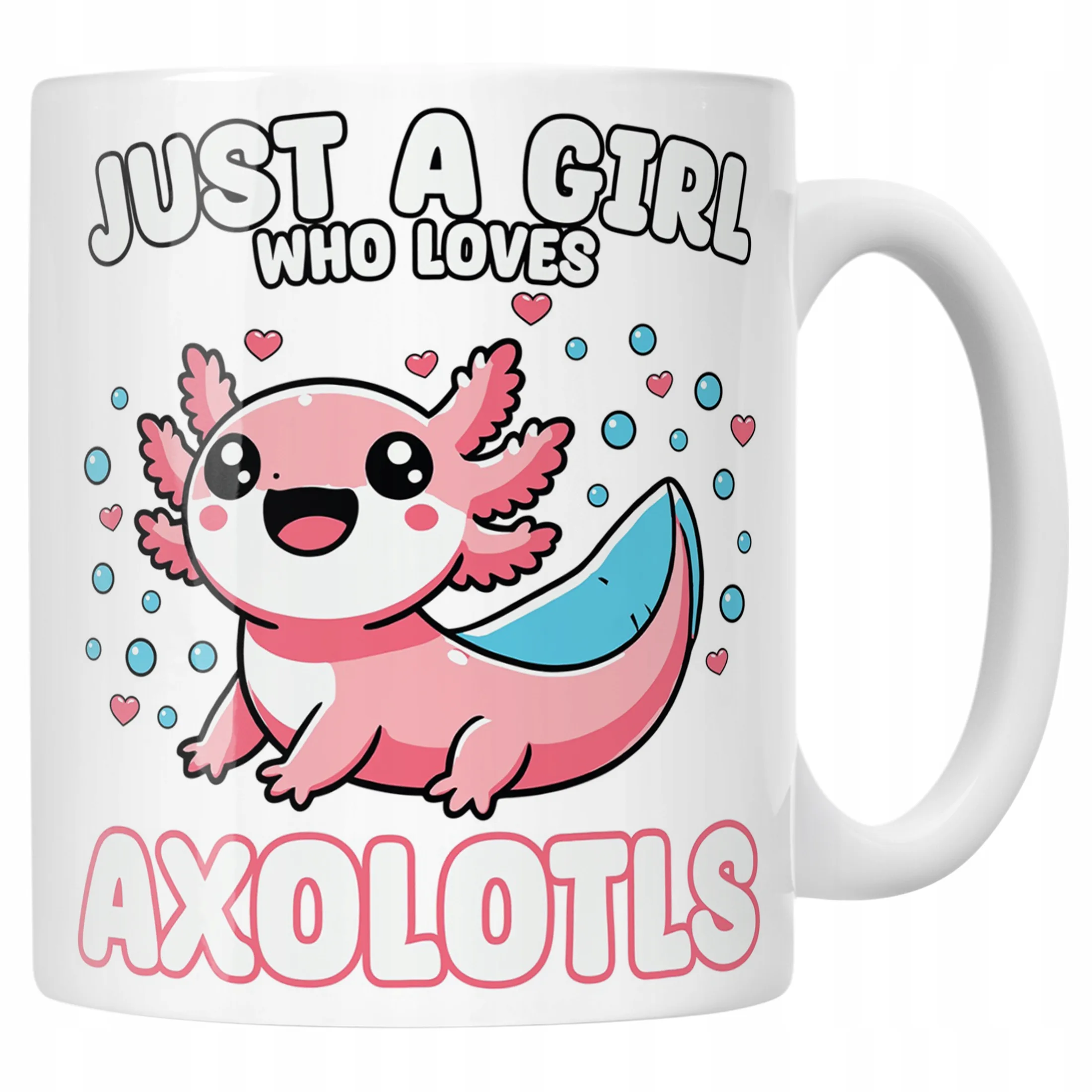 Wyjątkowy kubek na prezent Aksolotl Axolotl Różowy Zwierzak Trend Viral