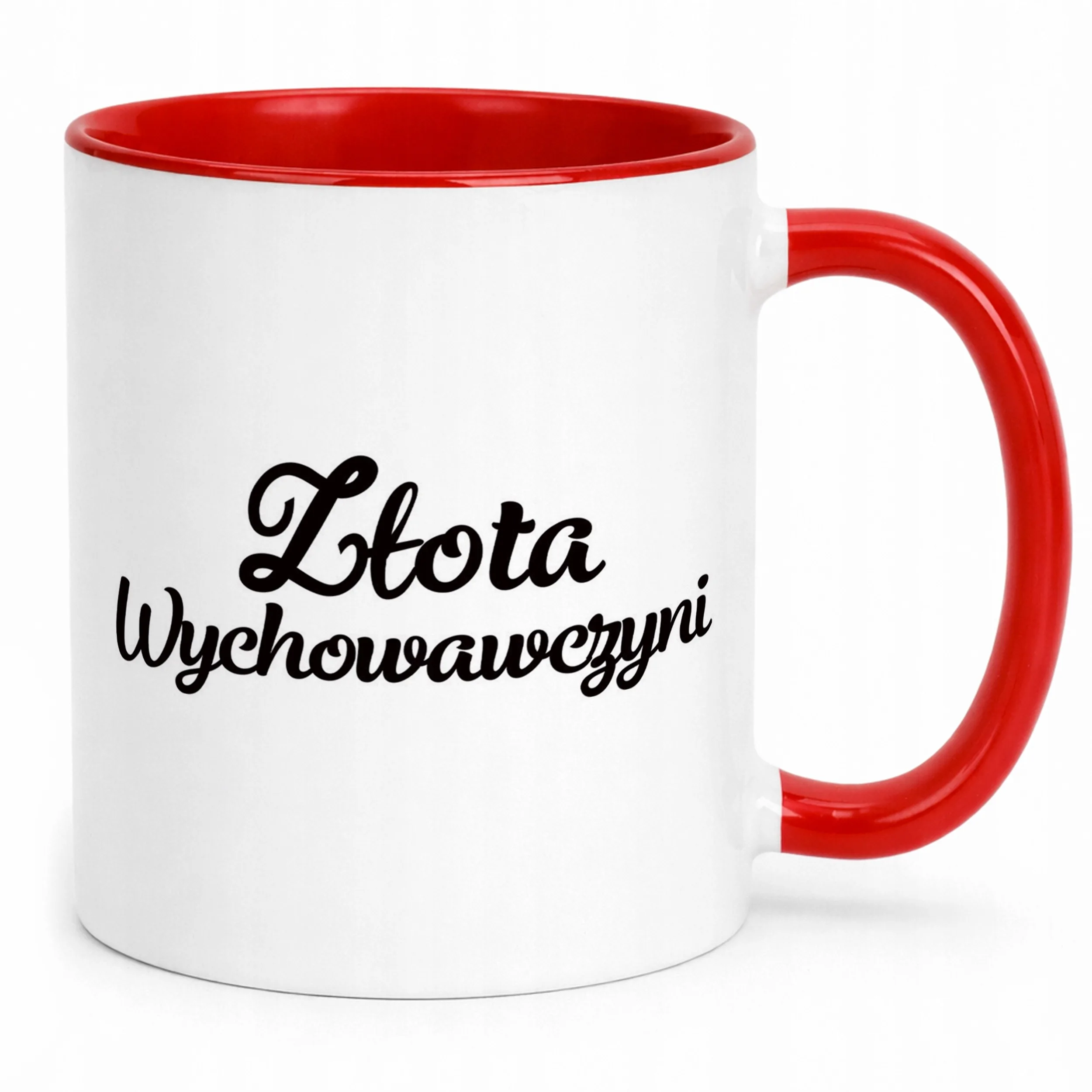 Kubek Czerwony Złota Wychowaczyni Dzień Nauczyciela Prezent