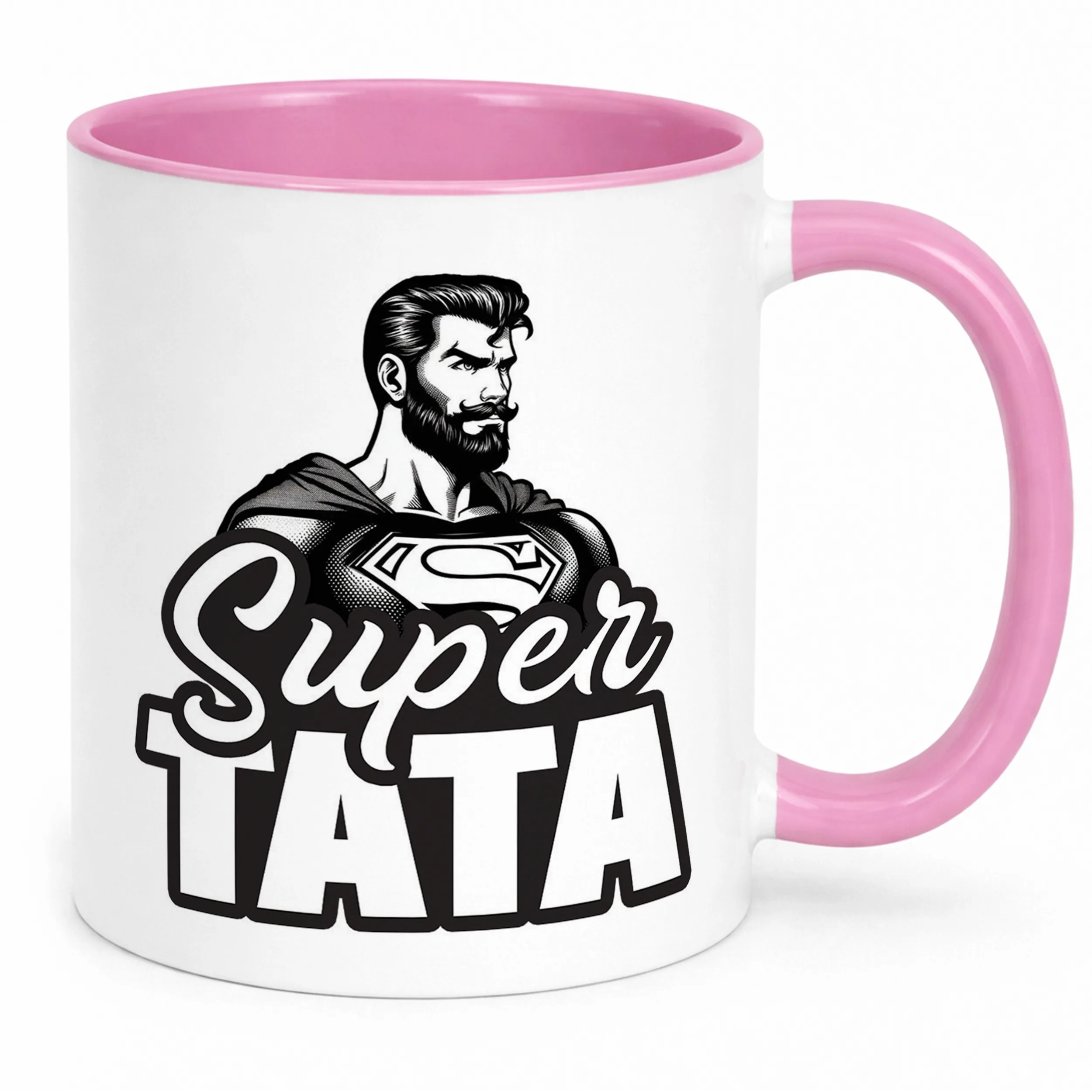 Kubek Różowy Dzień Ojca Dla Taty Super Tata Prezent