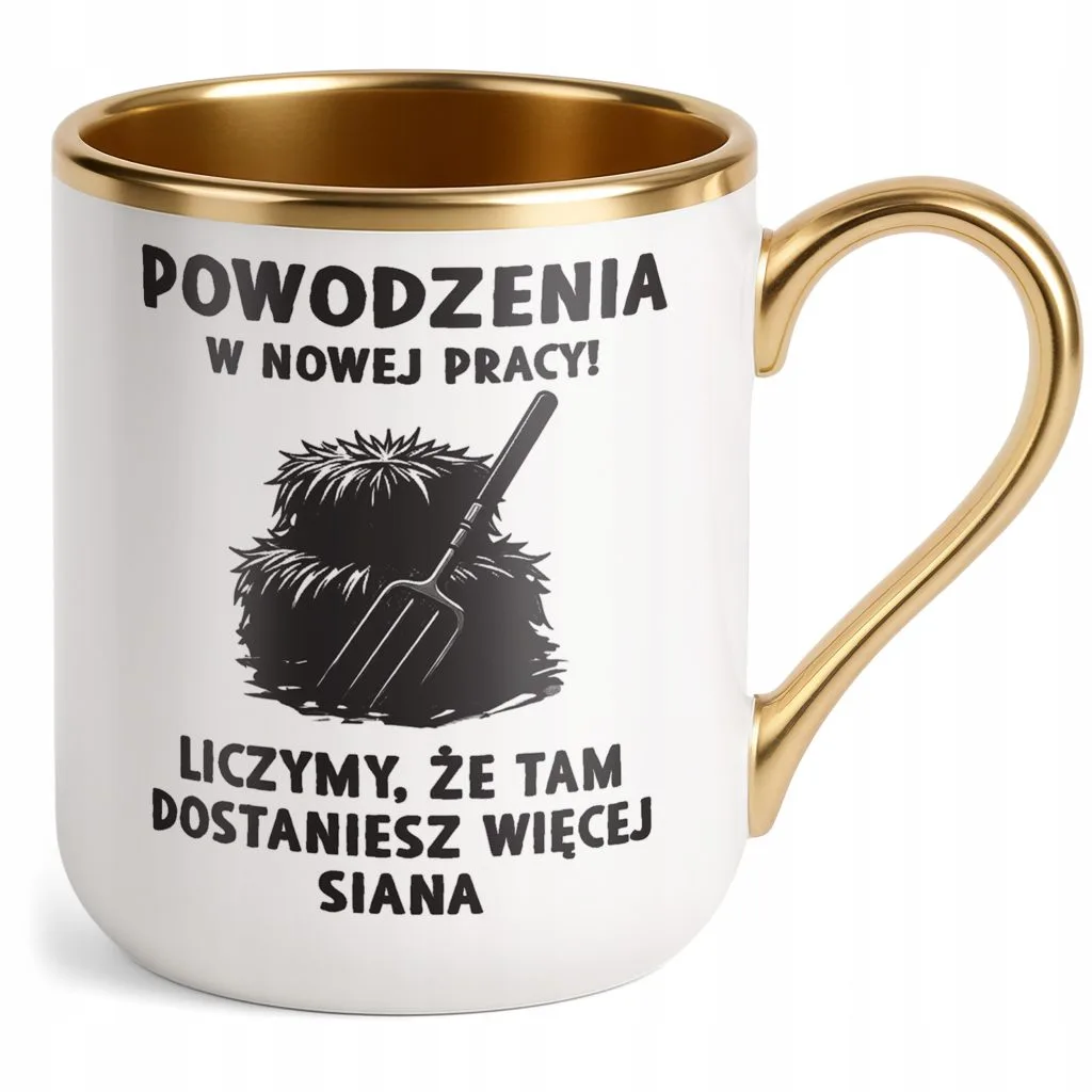 Kubek Premium Złoty Na Pożegnanie Odejście z Pracy Zabawny Prezent