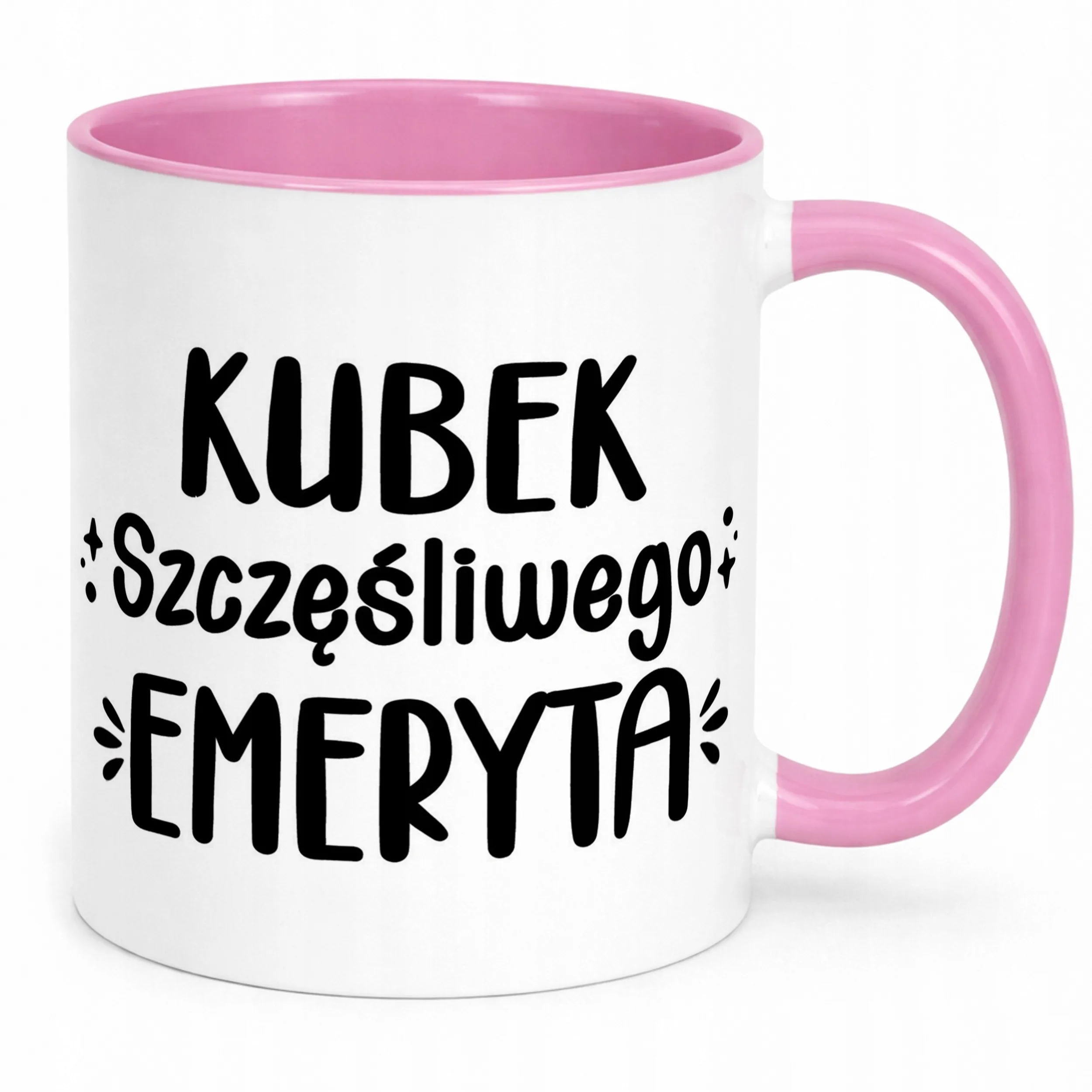 Kubek Różowy z okazji Emerytury Dla Emeryta Prezent Upominek