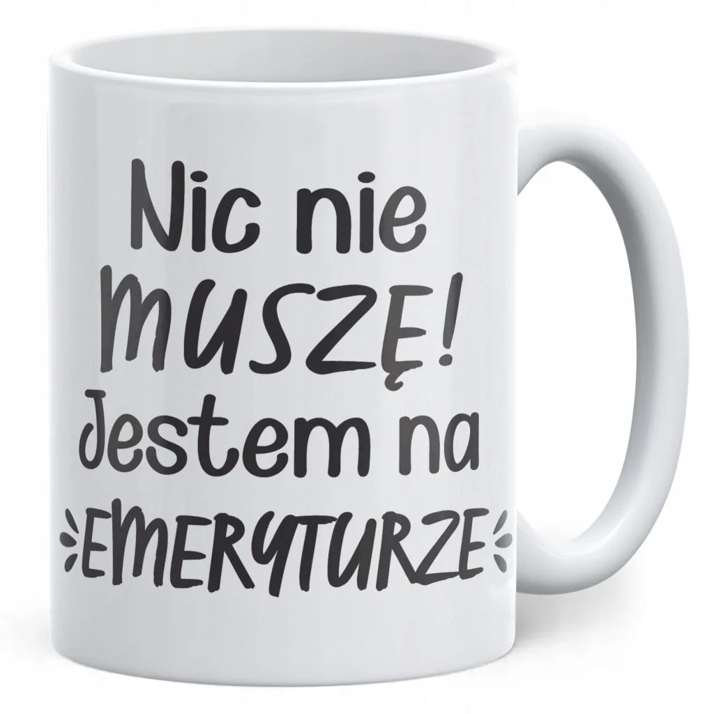 Kubek ceramiczny z okazji Emerytury Dla Emeryta Emerytki Prezent Upominek