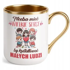 Kubki premium białe ze złotym rantem