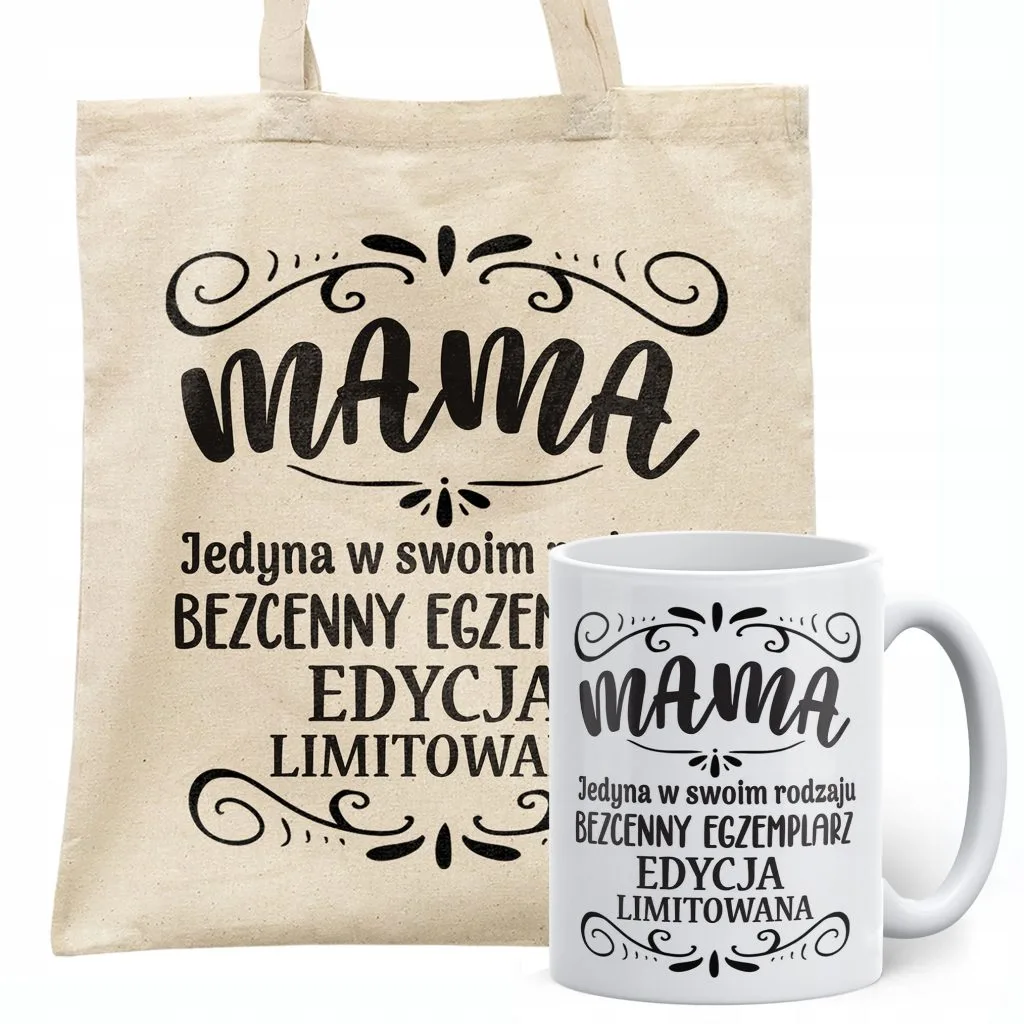 Zestaw Kubek + Torba Dzień Matki Dla Mamy Prezent Upominek