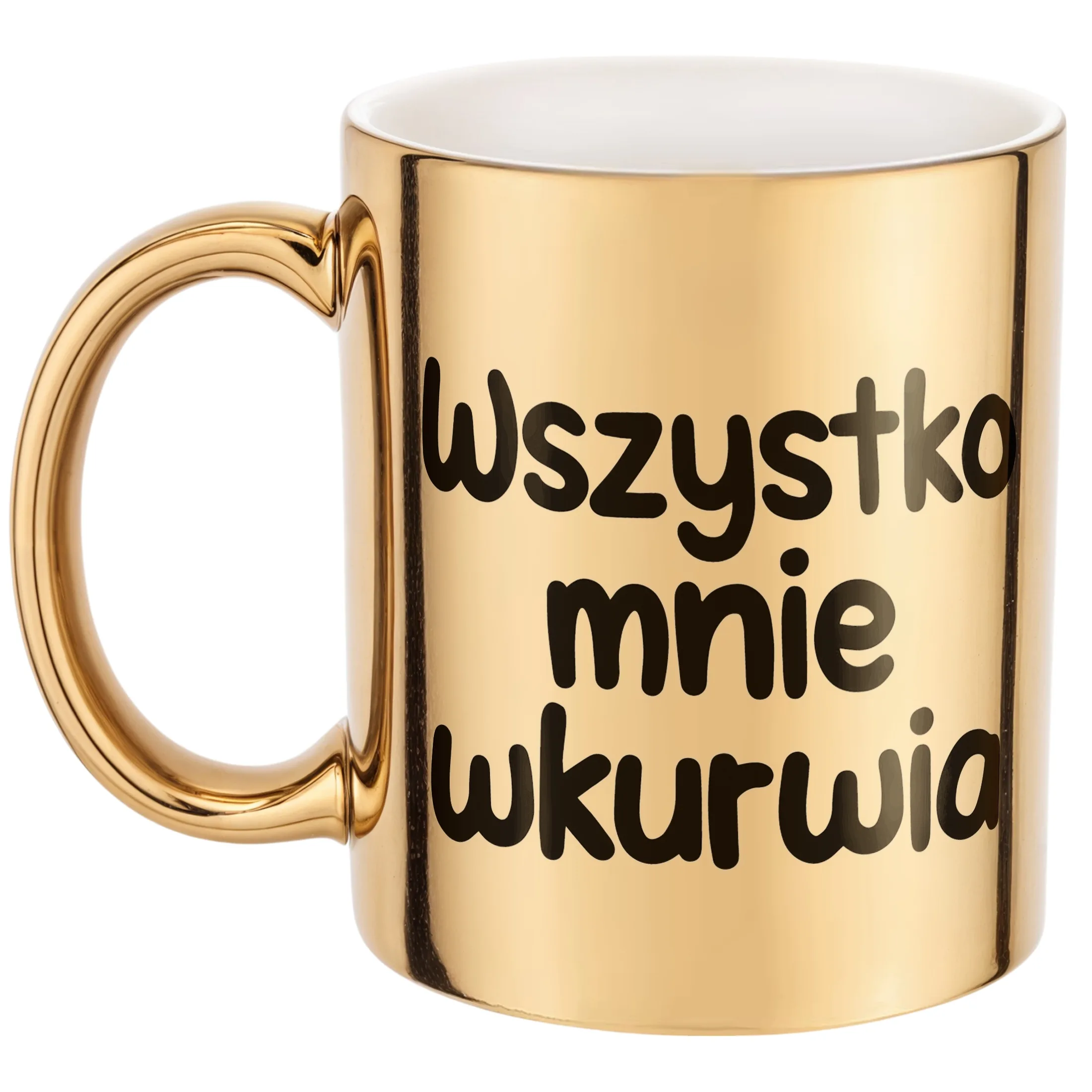 Złoty Kubek Wszystko Mnie Wku**ia Śmieszny Zabawny Prezent