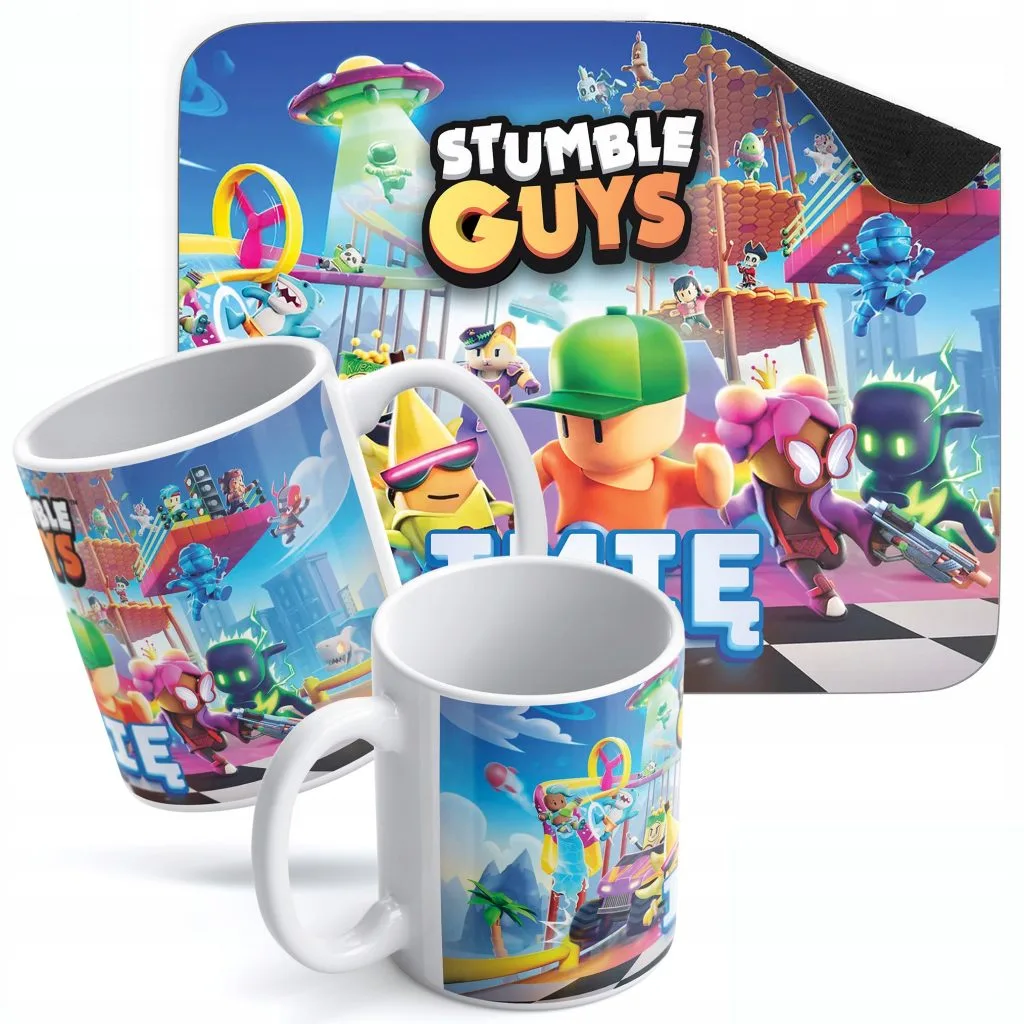 Zestaw Z Imieniem kubek + podkładka pod mysz 22×18 cm STUMBLE GUYS