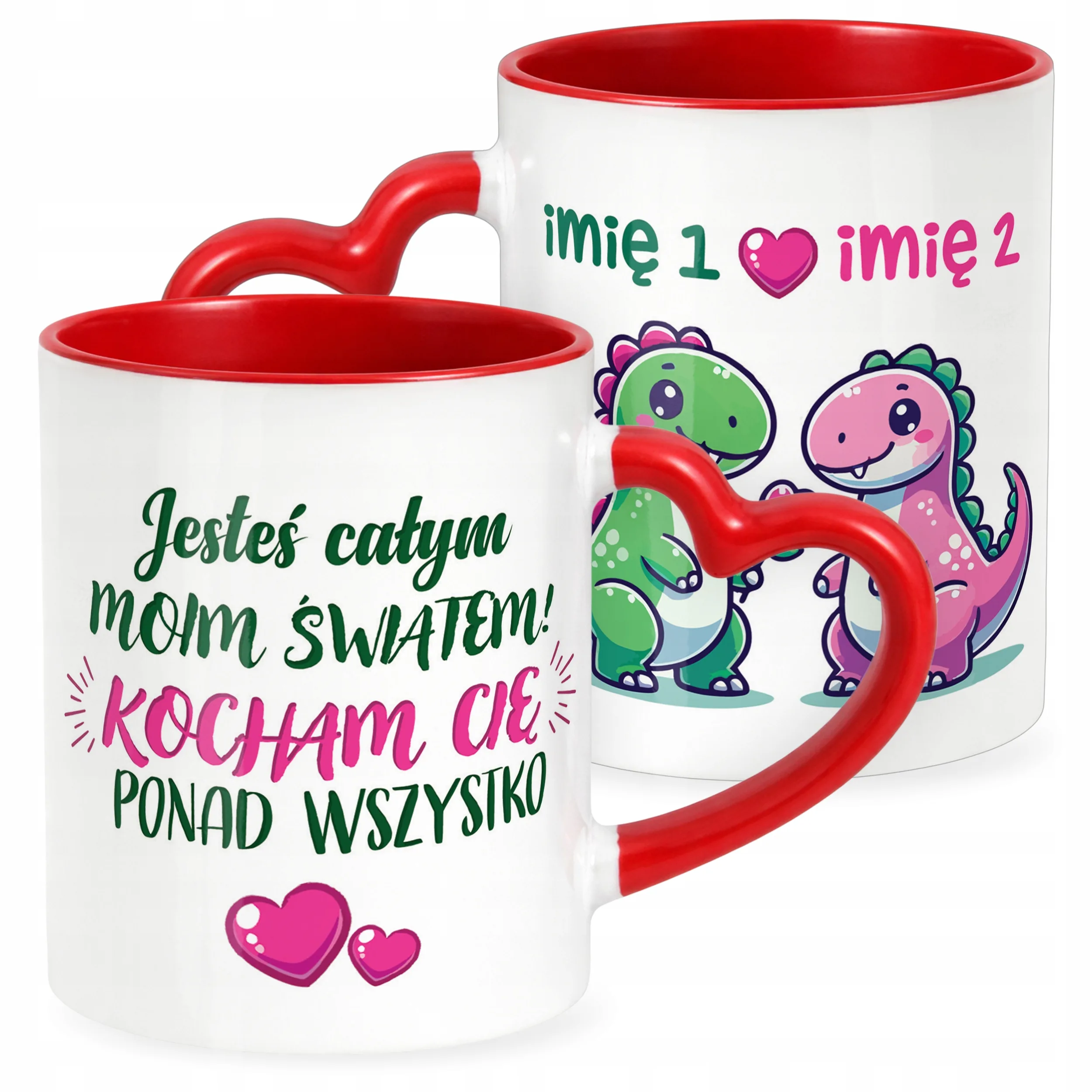 Kubek Walentynkowy Personalizowany Serce Walentynki Prezent Upominek