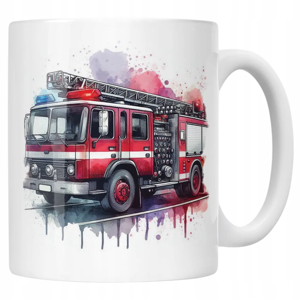 Kubek ceramiczny Dla Strażaka Wóz Strażacki Prezent Upominek
