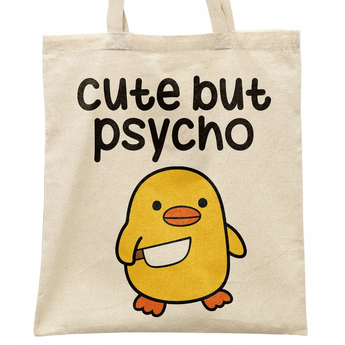 Torba bawełniana na zakupy Cute But Psycho Zabawny Prezent