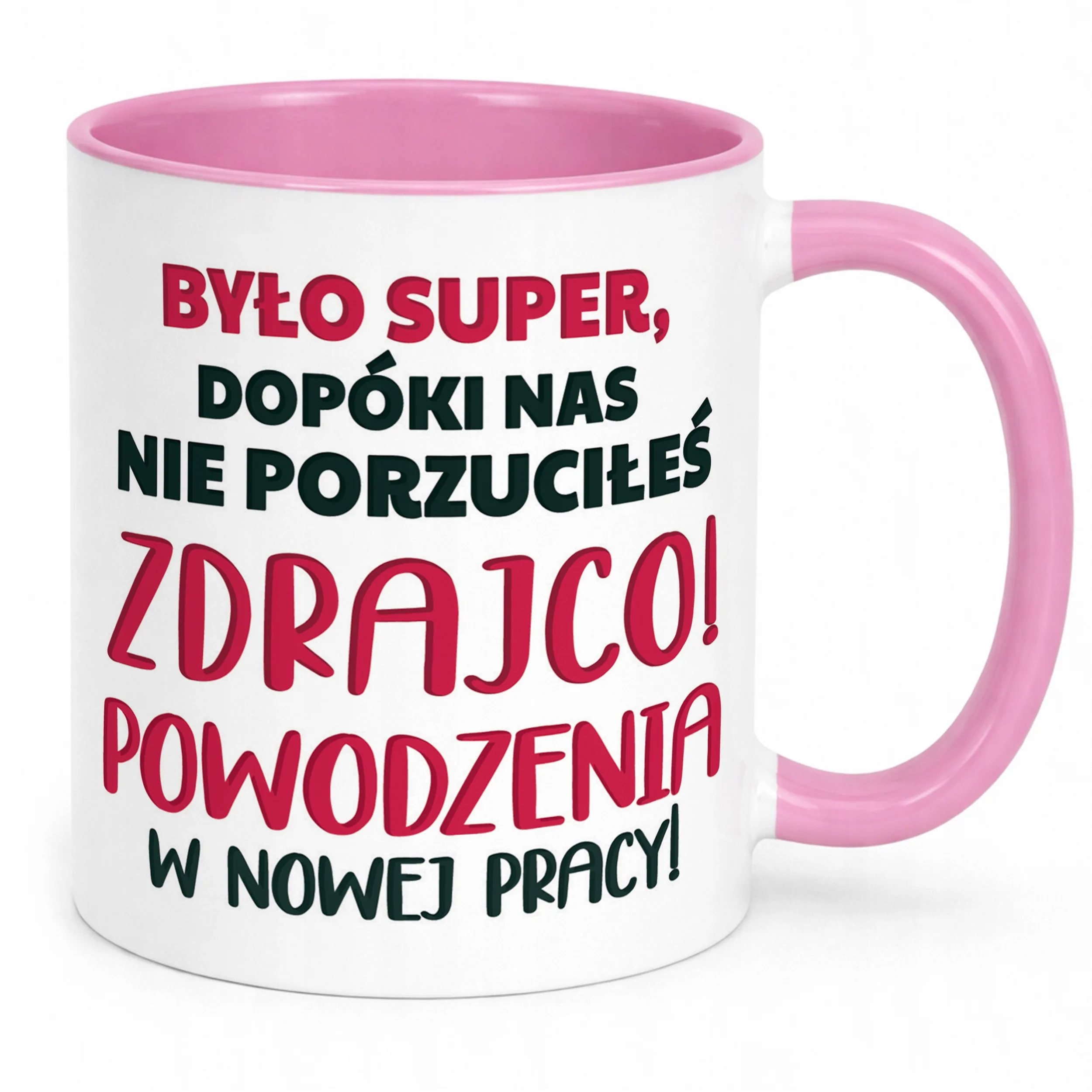 Kubki biało-różowe