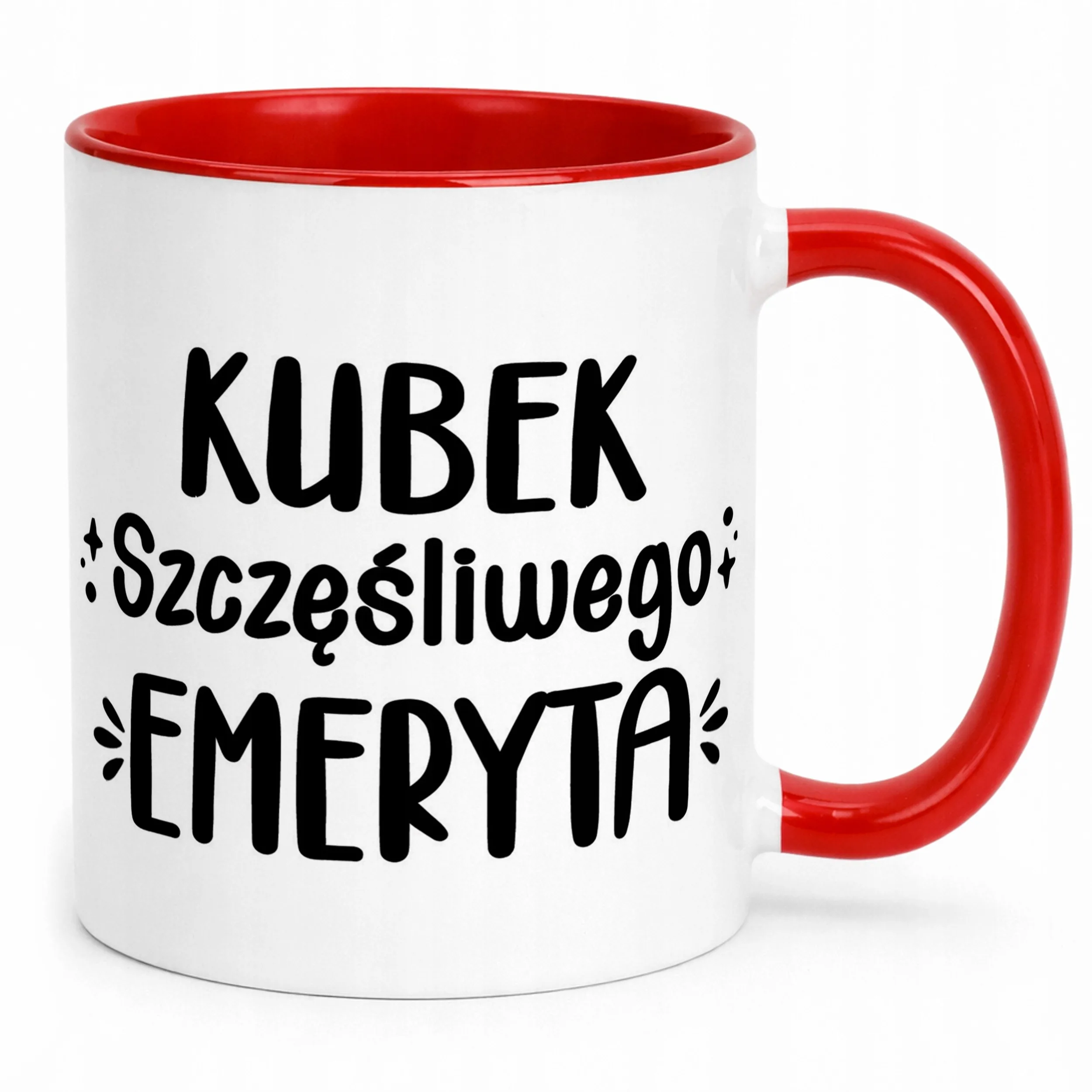 Kubek Czerwony z okazji Emerytury Dla Emeryta Prezent Upominek